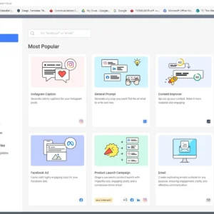 Anyword activity dashboard showing credit usage, content analytics, and navigation sidebar in a professional interface