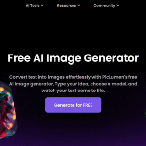 PicLumen gallery featuring hyper-realistic, anime, line art outputs from different AI models