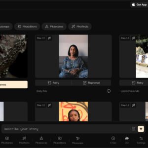 Pika.art web interface displaying text-to-video prompt box alongside video preview panel