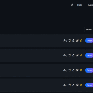 ClosersCopy dashboard listing multiple AI frameworks and templates in a dark-mode interface