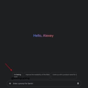 Updated Gemini web interface aligned with Google Search design elements, featuring conversation starters and a model selector dropdown.