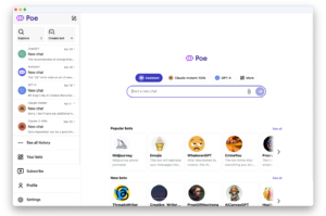 Platform dashboard on web/mac – Shows the unified multibot chat interface across devices.