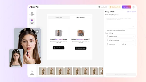ellerPic AppSumo overview showing virtual try-on and lifestyle scene features in product listings.