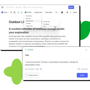 Evernote AI interface showing note tools like AI Search, AI Edit, and transcription panel for productivity workflows.
