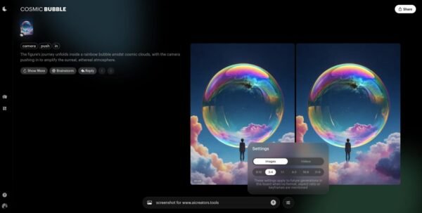 Luma Labs Dream Machine textual video generation showcasing bubbles effect demo