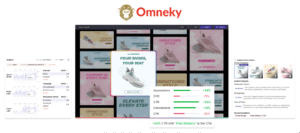Omneky dashboard showcasing AI-generated ad assets and Creative Generation Pro interface