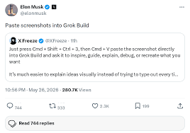 Grok Build Can Now Accept Pasted Screenshots
