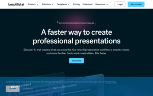 Beautiful.ai dashboard, Beautiful.ai interface screenshot, Beautiful.ai app UI,