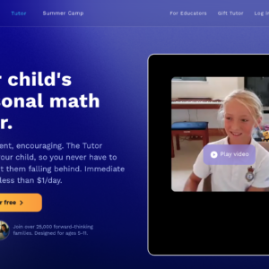Synthesis Tutor dashboard, Synthesis Tutor interface screenshot, Synthesis Tutor app UI,