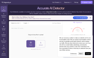 Originality.AI dashboard, Originality.AI interface screenshot, Originality.AI app UI,
