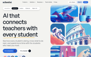 SchoolAI dashboard, SchoolAI interface screenshot, SchoolAI app UI,