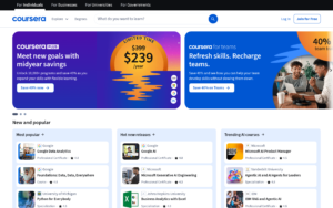 Coursera Coach dashboard, Coursera Coach interface screenshot, Coursera Coach app UI,