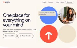 Mem AI dashboard, Mem AI interface screenshot, Mem AI app UI,