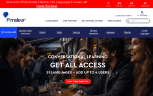 Pimsleur dashboard, Pimsleur interface screenshot, Pimsleur app UI,