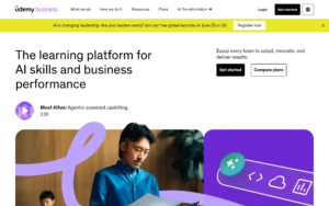 Udemy Business AI dashboard, Udemy Business AI interface screenshot, Udemy Business AI app UI,