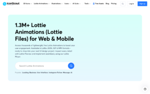 Iconscout Lottie AI dashboard, Iconscout Lottie AI interface screenshot, Iconscout Lottie AI app UI,