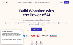 Dorik AI dashboard, Dorik AI interface screenshot, Dorik AI app UI,