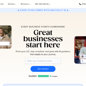 Tailor Brands dashboard, Tailor Brands interface screenshot, Tailor Brands app UI,