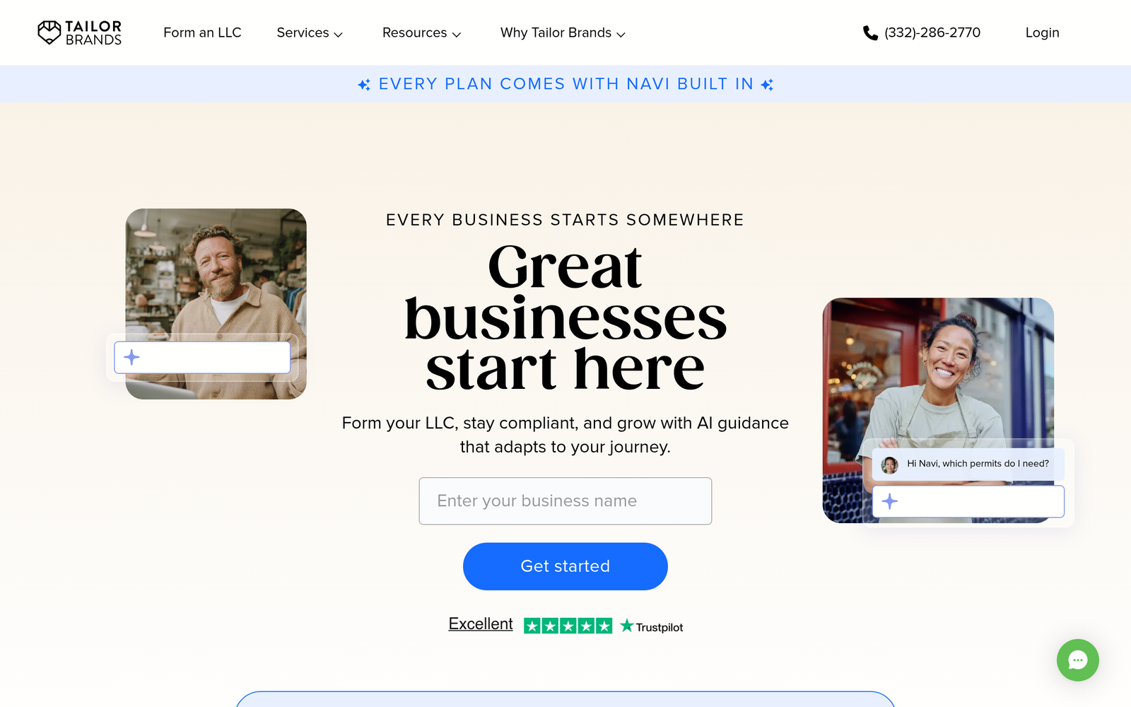 Tailor Brands dashboard, Tailor Brands interface screenshot, Tailor Brands app UI,
