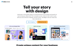 VistaCreate dashboard, VistaCreate interface screenshot, VistaCreate app UI,