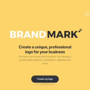 Brandmark.io dashboard, Brandmark.io interface screenshot, Brandmark.io app UI,