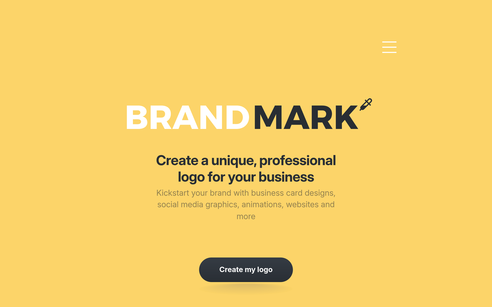 Brandmark.io dashboard, Brandmark.io interface screenshot, Brandmark.io app UI,