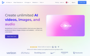 Renderforest Mockup dashboard, Renderforest Mockup interface screenshot, Renderforest Mockup app UI,