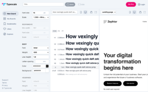 Type Scale AI dashboard, Type Scale AI interface screenshot, Type Scale AI app UI,