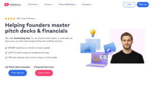 Slidebean dashboard, Slidebean interface screenshot, Slidebean app UI
