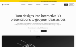 Vectary dashboard, Vectary interface screenshot, Vectary 3D editor UI