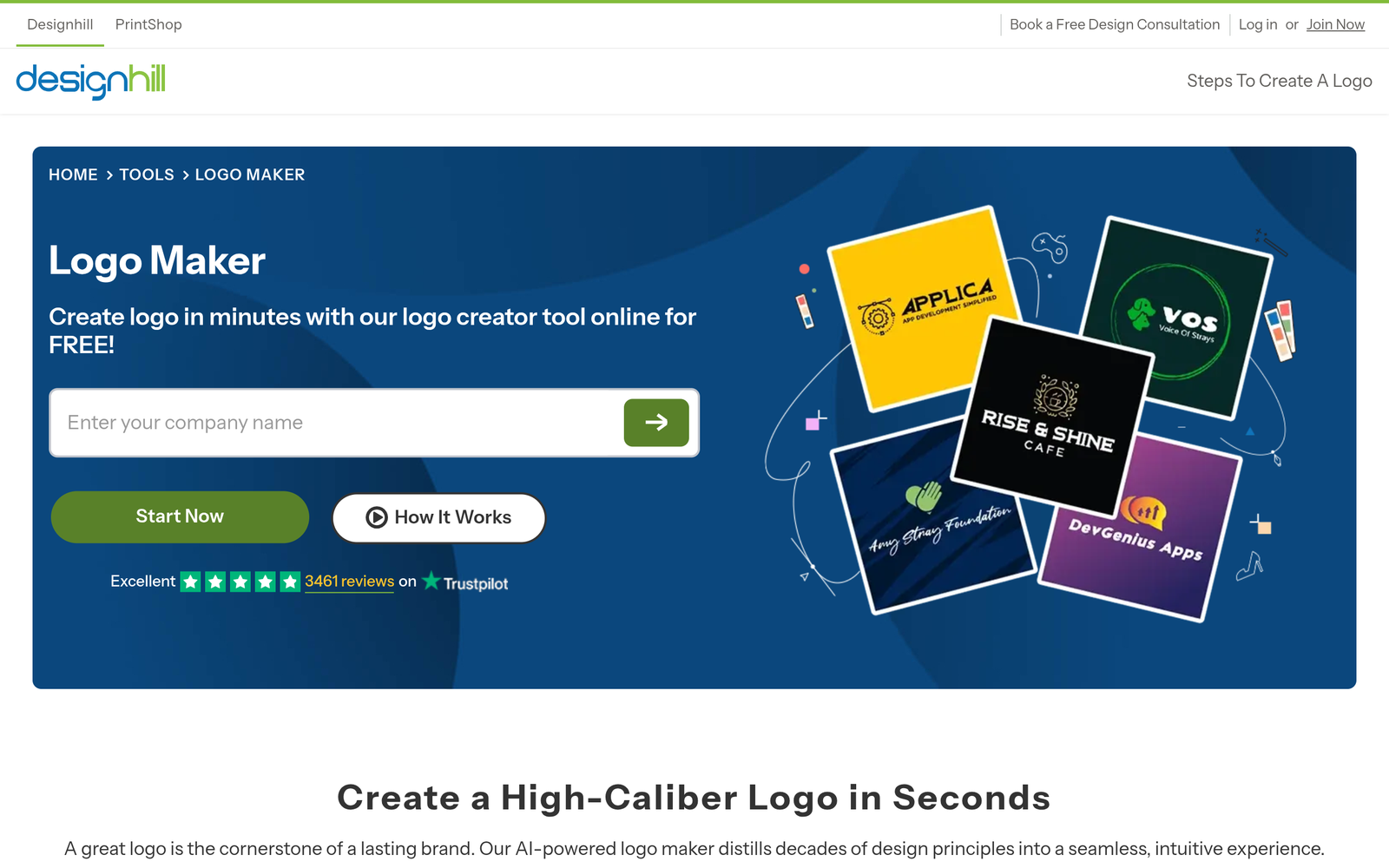 Designhill AI Logo dashboard, Designhill AI Logo interface screenshot, Designhill AI Logo app UI,