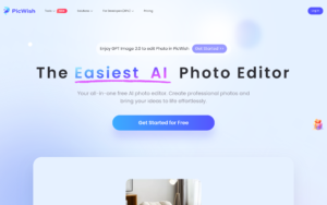 PicWish dashboard, PicWish interface screenshot, PicWish app UI