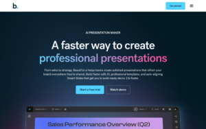Beautiful.ai dashboard, Beautiful.ai interface screenshot, Beautiful.ai app UI,
